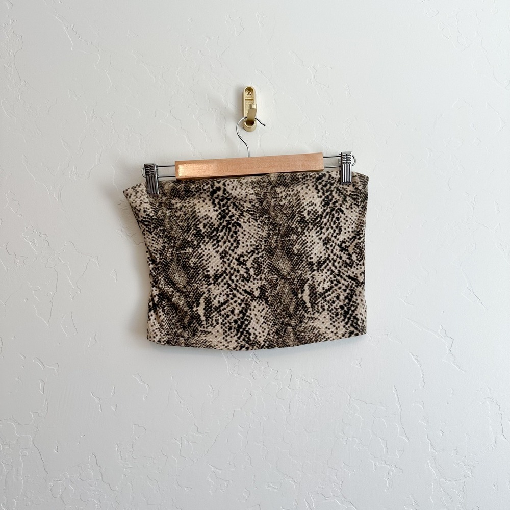 Silence + Noise | Urban Outfitters Snake Print Strapless Tube Top size Medium - Picture 2 of 6